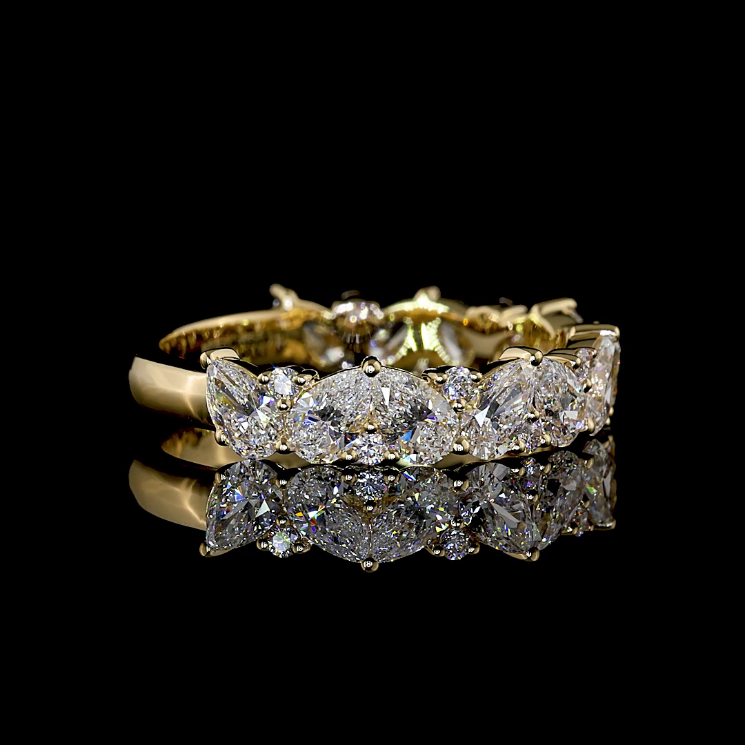 1.94 CTTW MIX Lab Diamond 3/4 Eternity Band