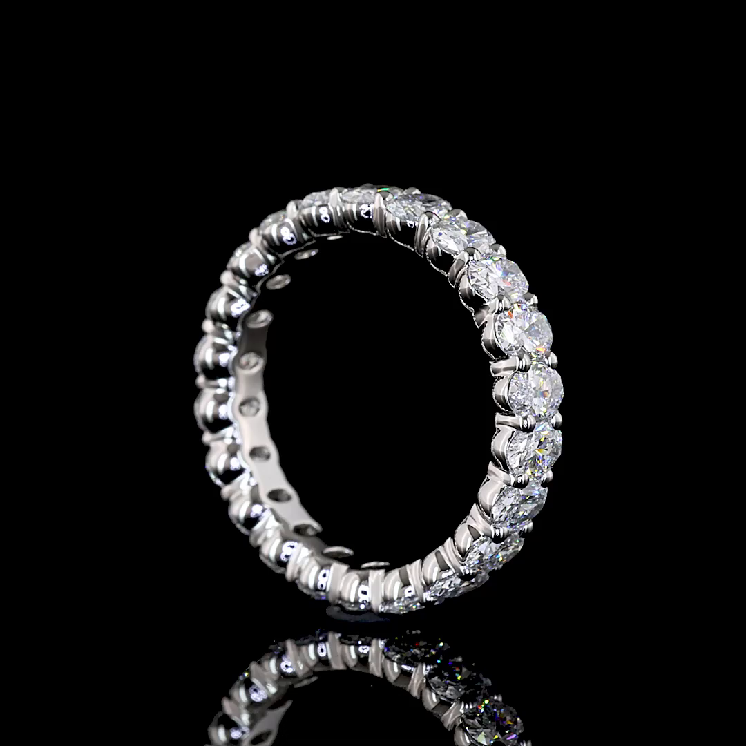 2.00 CTTW Oval Lab Diamond Full Eternity