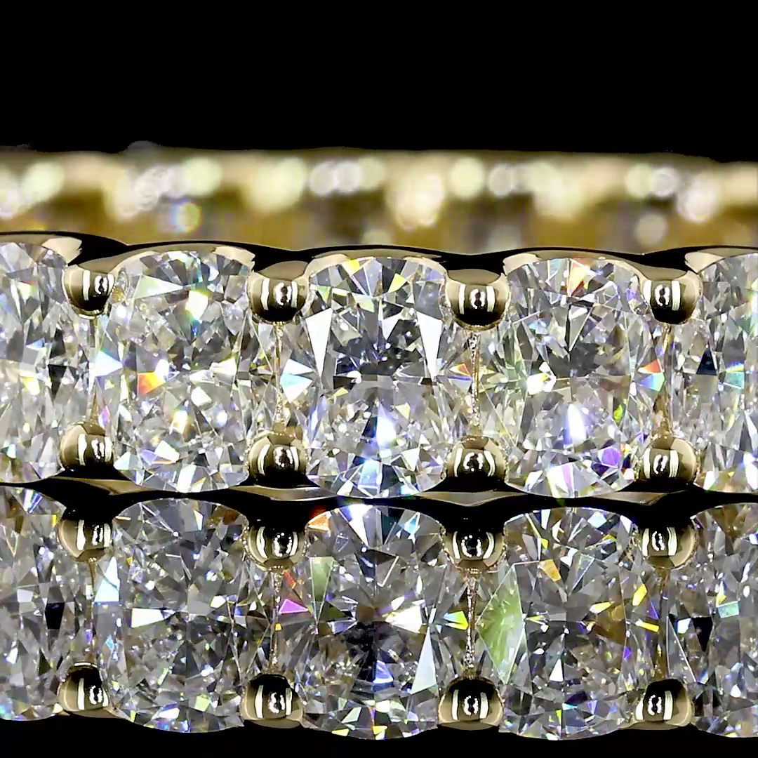 2.54 CTTW Cushion Brilliant Lab Diamond Full Eternity (E Color and VS Clarity)