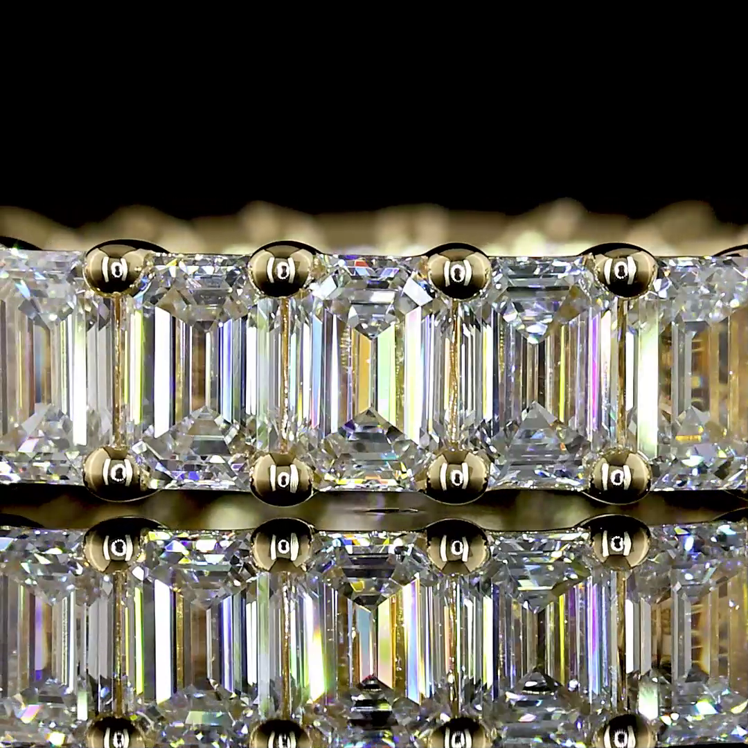 2.88 CTTW Emerald Lab Diamond Full Eternity (E Color and VS Clarity)