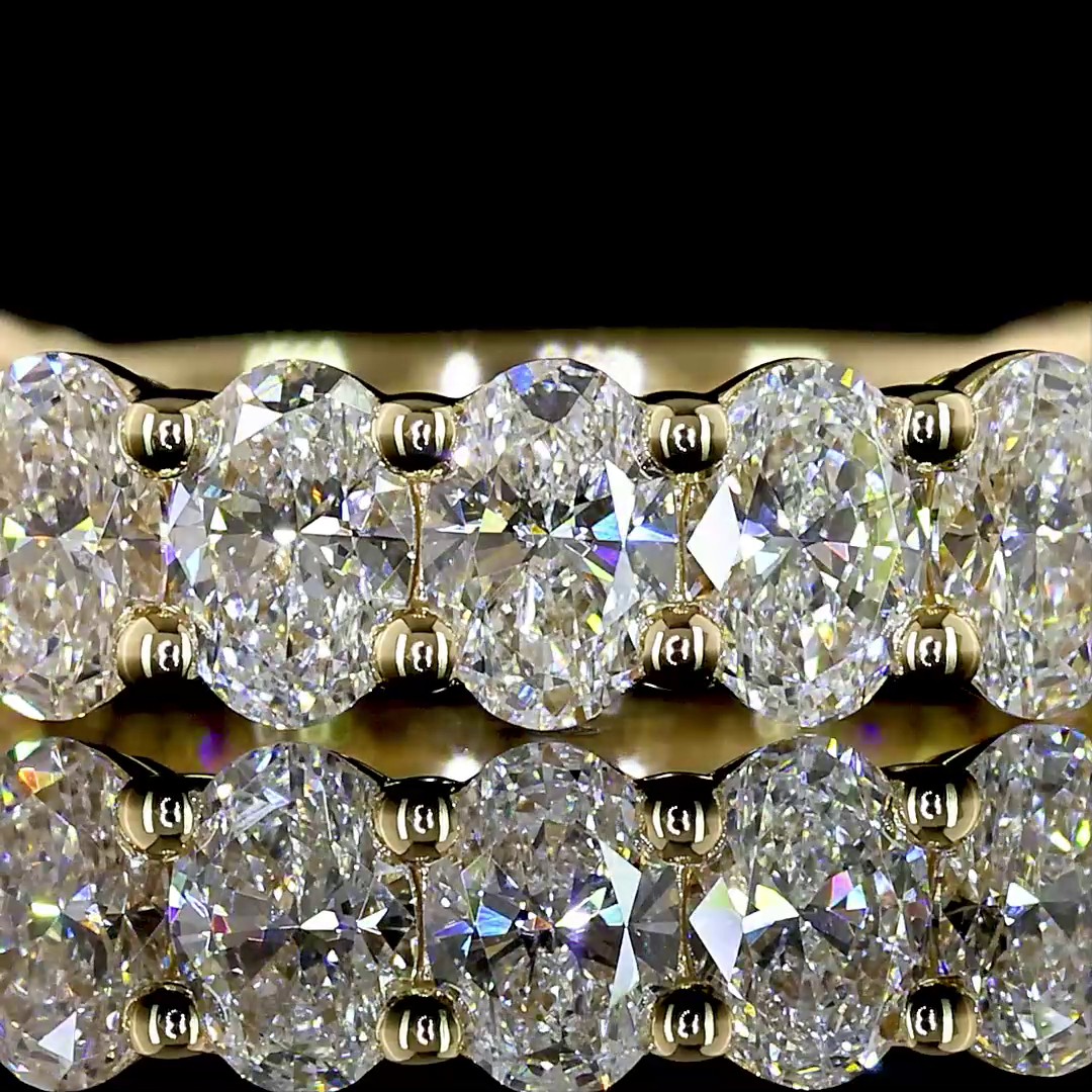 1.83 CTTW Oval Lab Diamond 3/4 Eternity Band (E Color and VS1 Clarity)