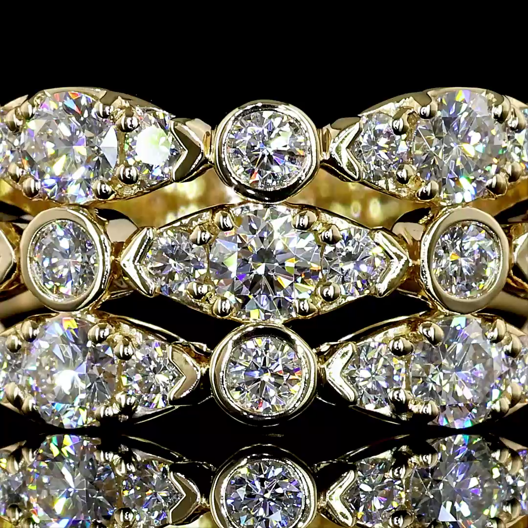 1.55 CTTW Round Lab Diamond 3/4 Eternity Band (E Color and VS Clarity)