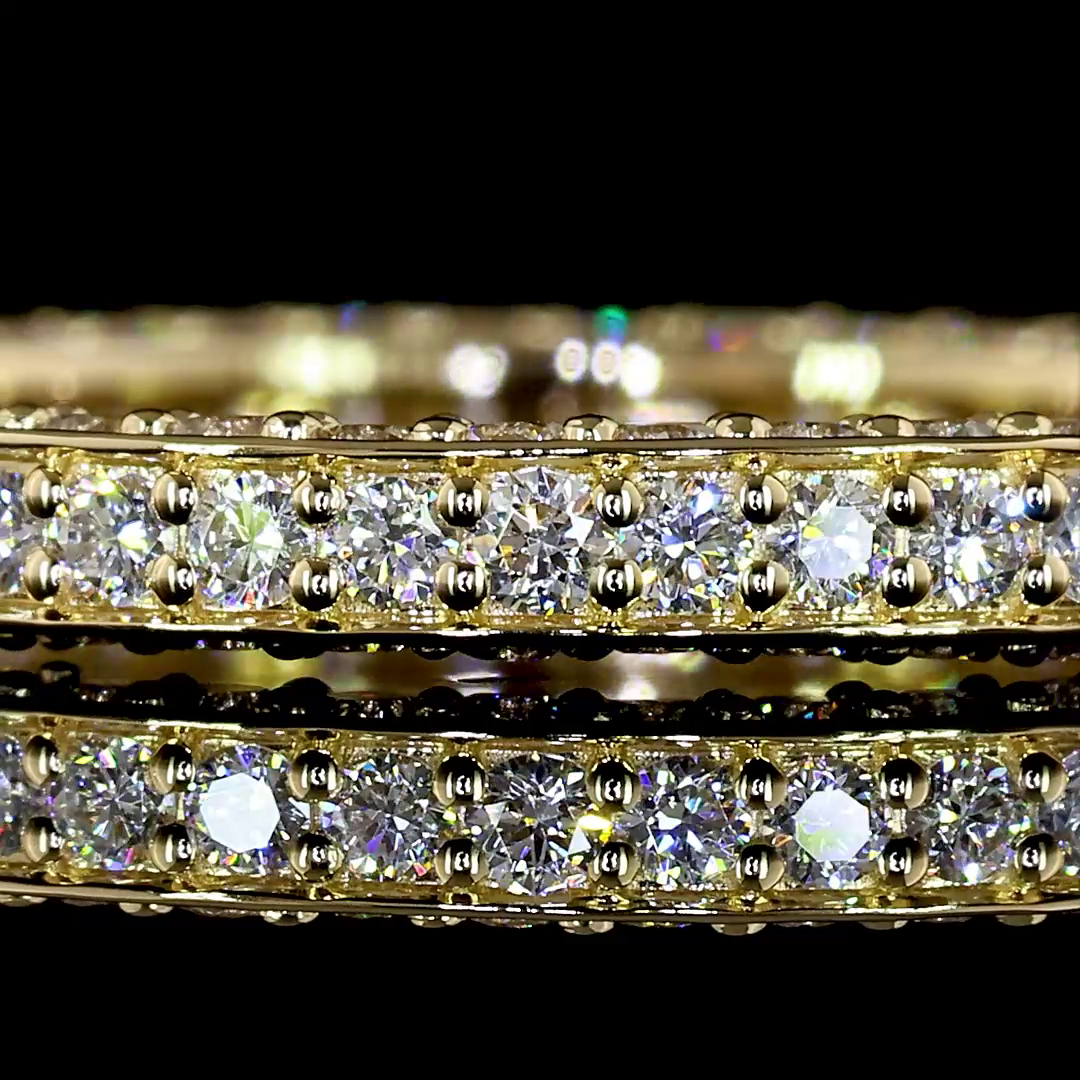 1.29 CTTW Round Lab Grown Diamond Full Eternity Sz. 6 (E Color and VS Clarity)