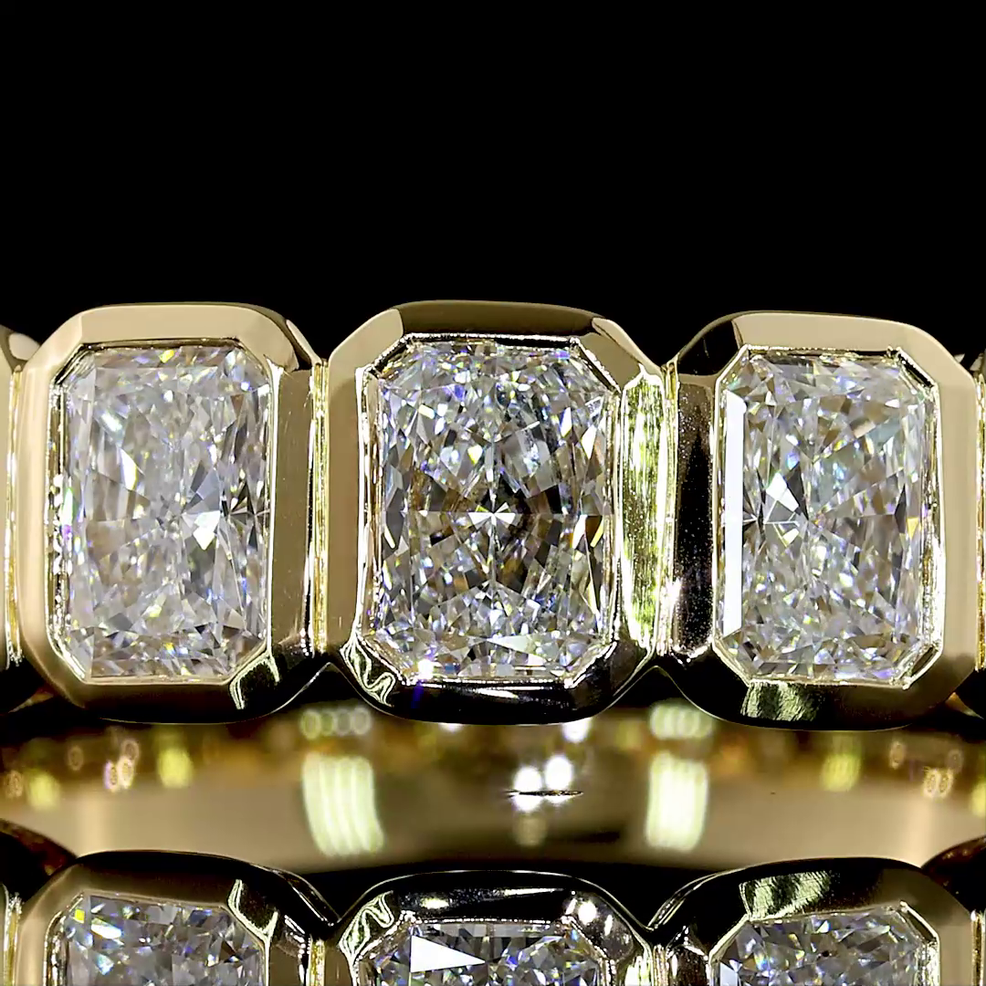 1.97 CTTW Radiant Lab Diamond Half Eternity Eternity Band (E Color and VS Clarity)