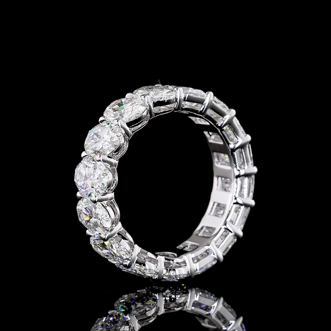 8.55 CTTW Oval Lab Diamond Full Eternity (E Color and VS Clarity)