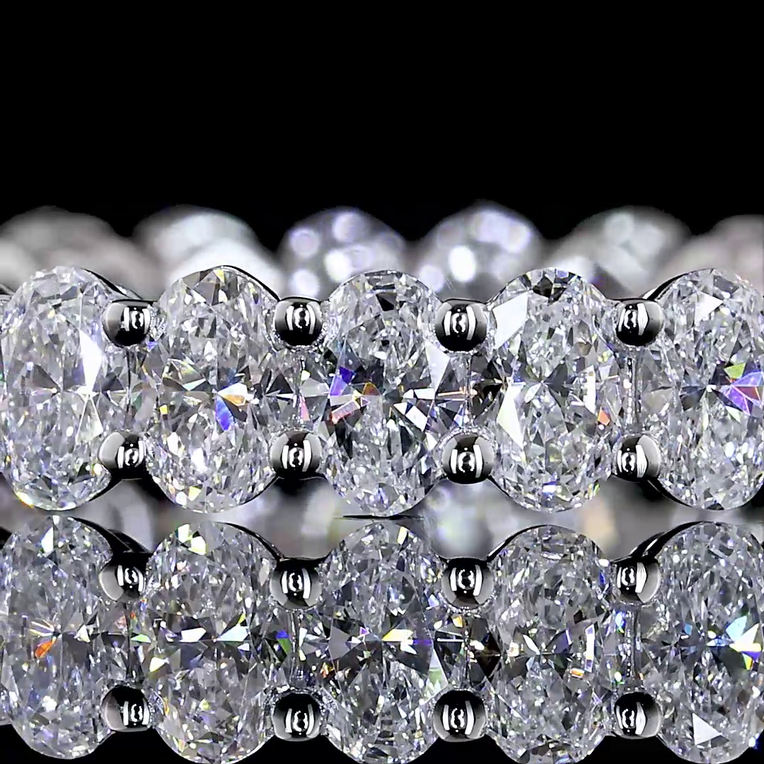 2.05 CTTW Oval Lab Grown Diamond Full Eternity Sz. 8 (E/F Color and VS1 Clarity)