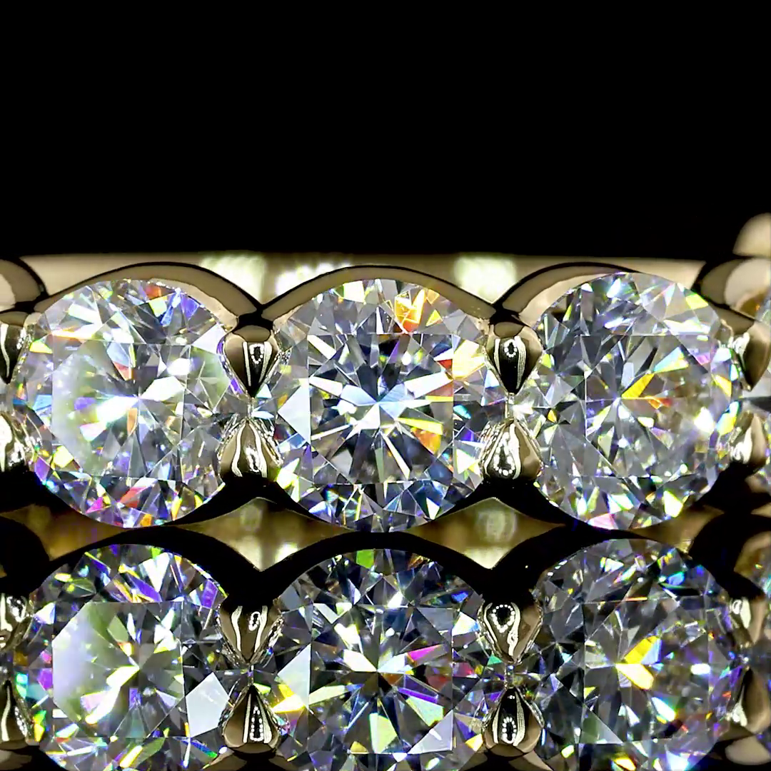 3.30 CTTW Round Lab Diamond 3/4 Eternity Band (E Color and VS Clarity)