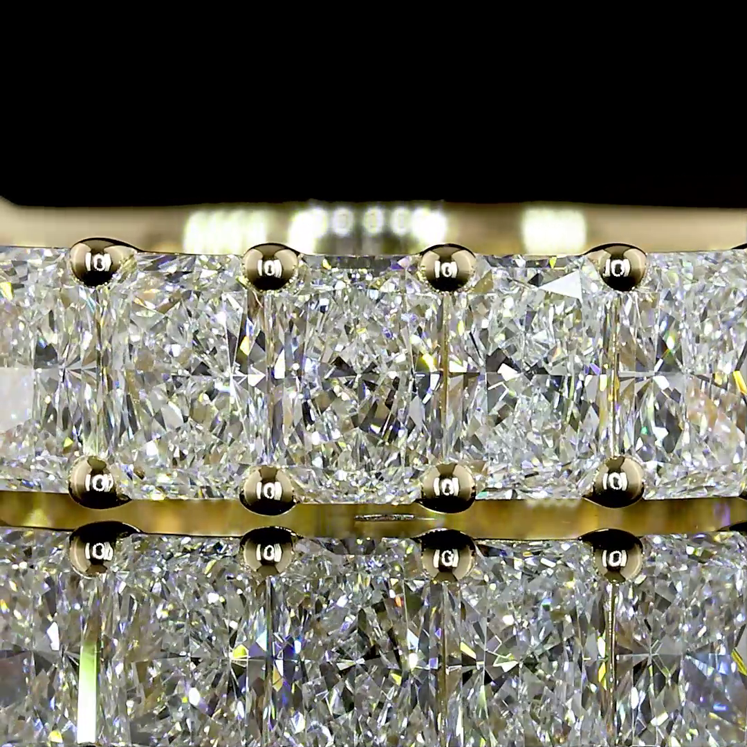 2.08 CTTW Radiant Lab Diamond 3/4 Eternity Band (F+ Color and VS+ Clarity)