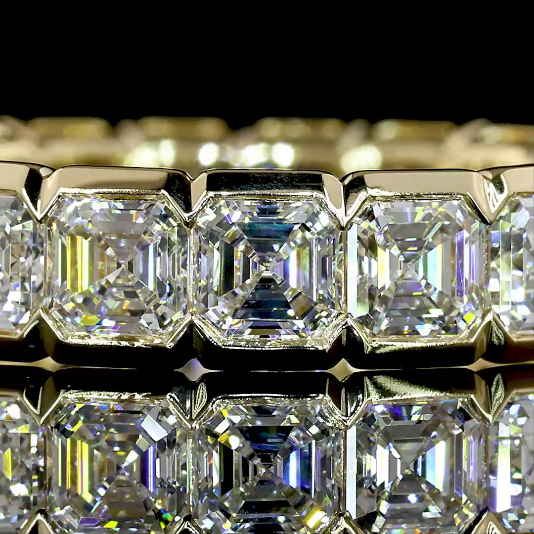 4.25 CTTW Asscher Lab Diamond Full Eternity (F Color and VS+ Clarity)