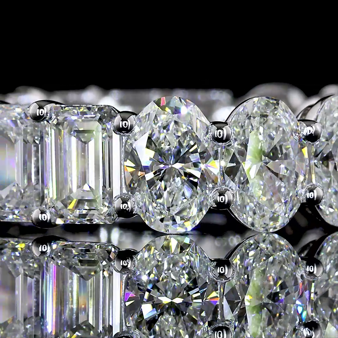 5.80 CTTW Oval Lab Diamond Full Eternity (E Color and VS1 Clarity)