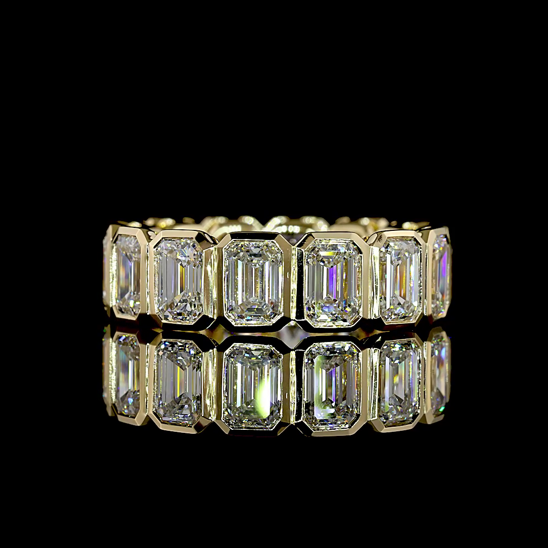 6.33 CTTW Emerald Lab Grown Diamond Full Eternity Sz. 7 (E Color and VS1 Clarity)