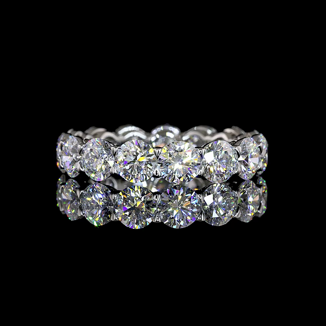 4.65 CTTW Round Lab Grown Diamond Full Eternity Sz. 6 (E Color and VS1 Clarity)