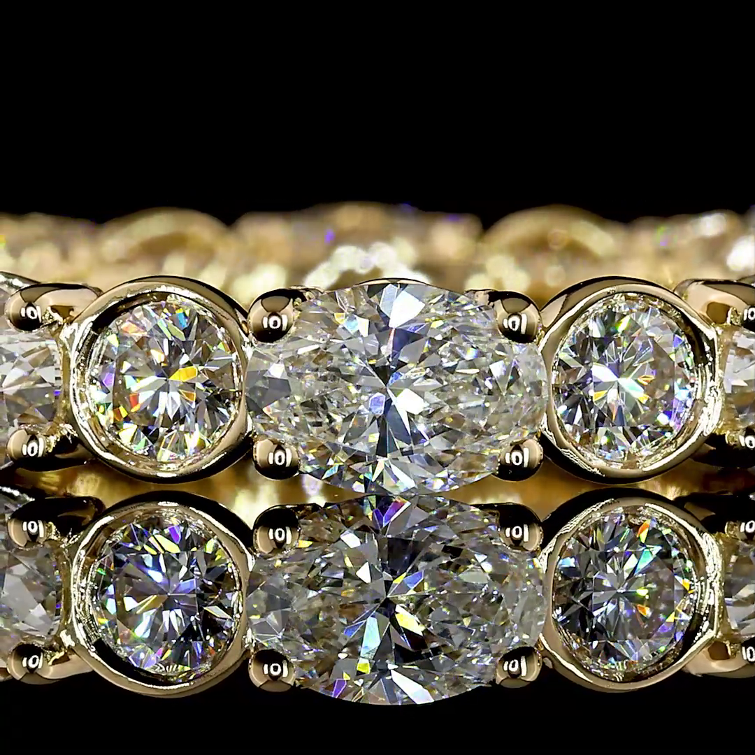 3.86 CTTW Oval Lab Diamond Full Eternity (E Color and VS1 Clarity)