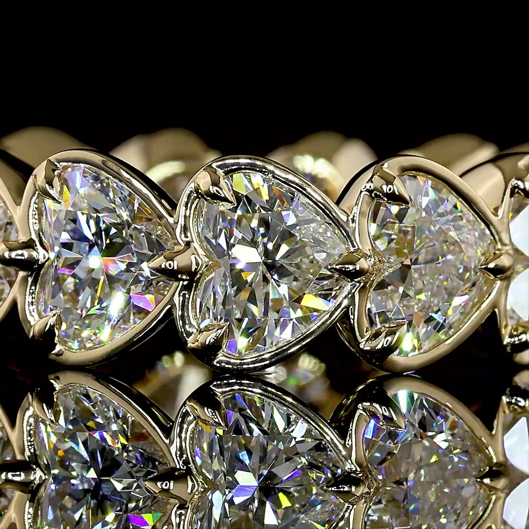 7.51 CTTW Heart Lab Diamond Full Eternity (E Color and VS1 Clarity)
