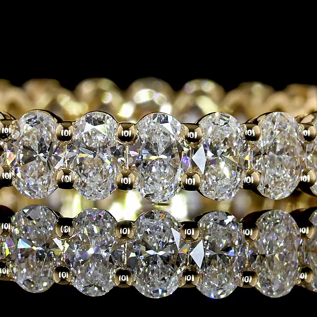 2.14 CTTW Oval Lab Grown Diamond Full Eternity Sz. 8 (E Color and VS1 Clarity)