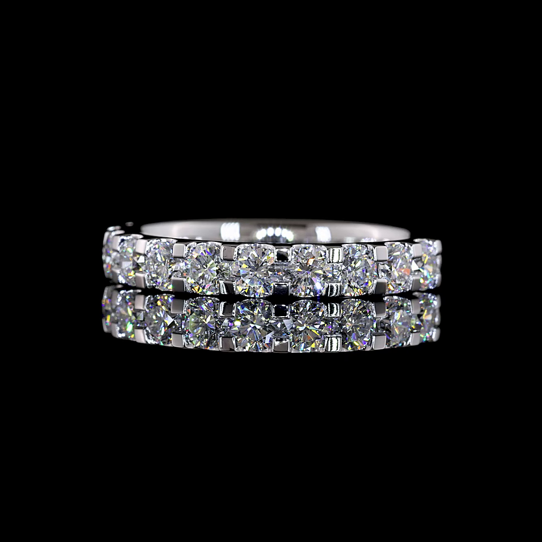 1.68 CTTW Round Lab Diamond Half Eternity Eternity Band (E Color and VS1 Clarity)