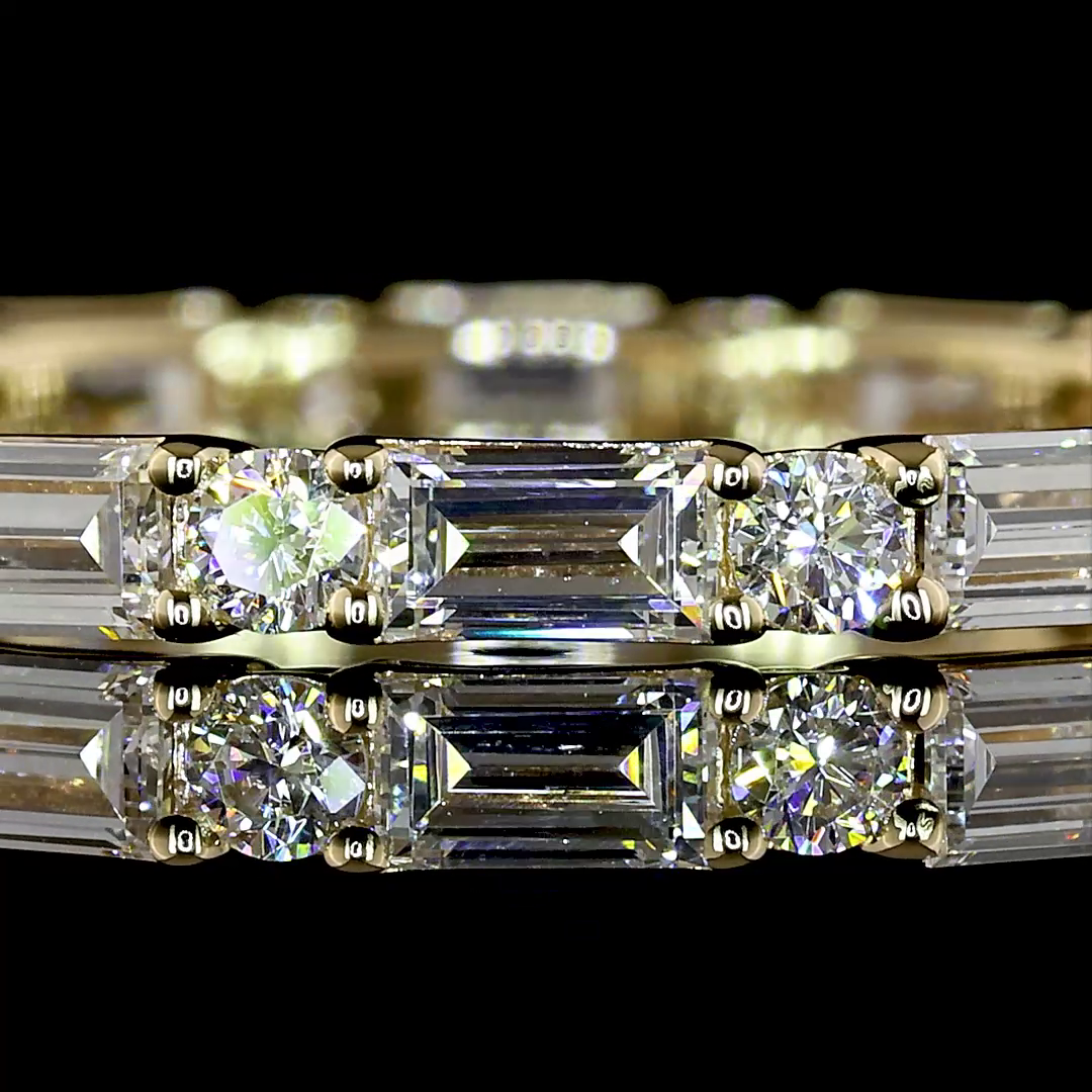 1.23 CTTW Baguette Lab Diamond Full Eternity (G Color and SI1 Clarity)