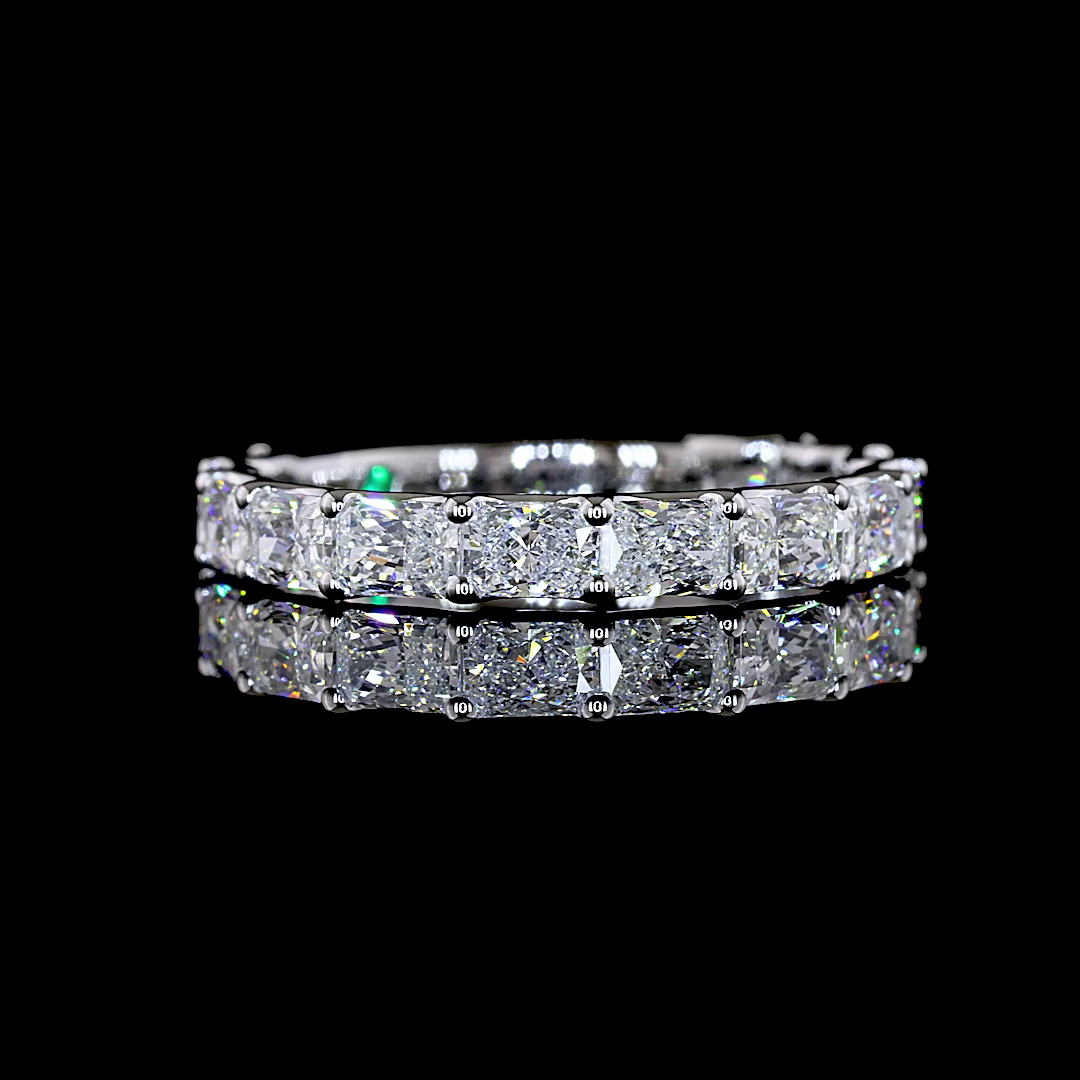 1.78 CTTW Radiant Lab Diamond 3/4 Eternity Band (F+ Color and VS+ Clarity)