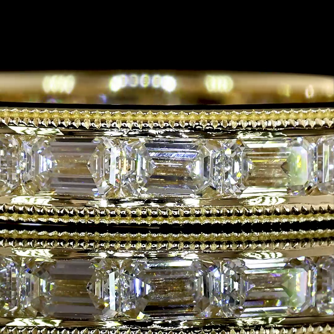 2.10 CTTW Emerald Lab Diamond Full Eternity (F Color and VS1 Clarity)