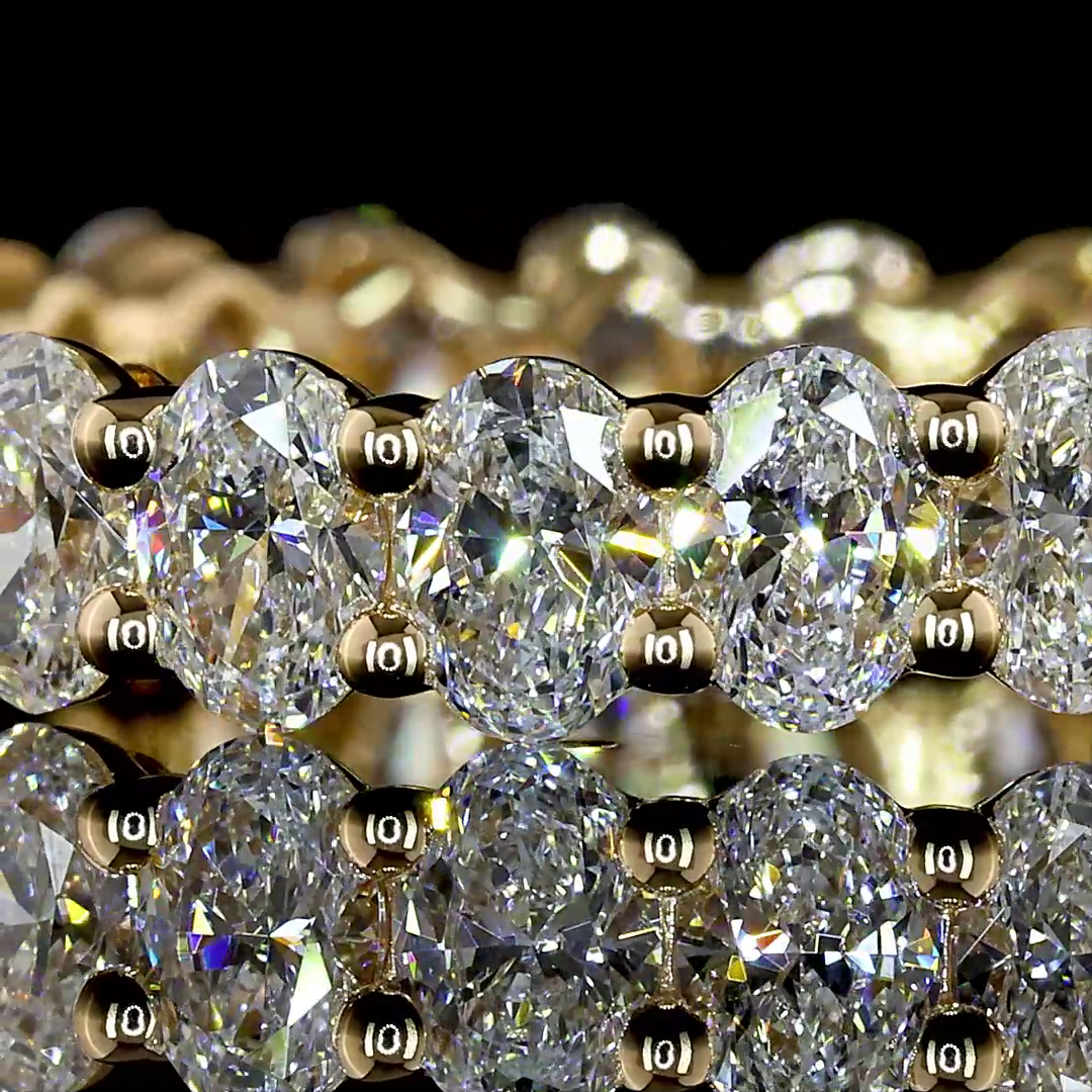 2.33 CTTW Oval Lab Diamond Full Eternity (E Color and VS1 Clarity)