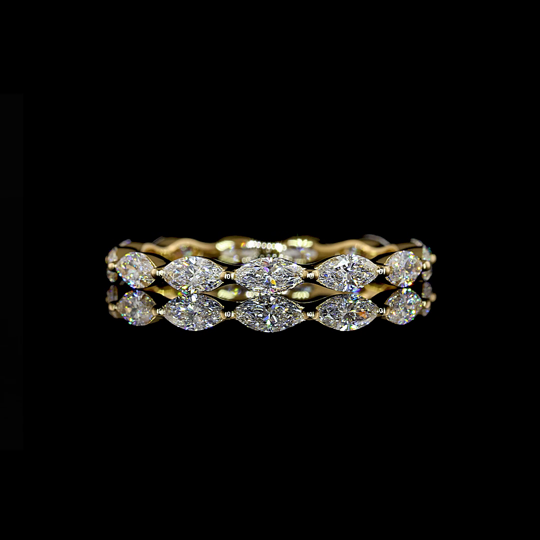 1.00 CTTW Marquise Lab Diamond Full Eternity (E Color and VS1 Clarity)