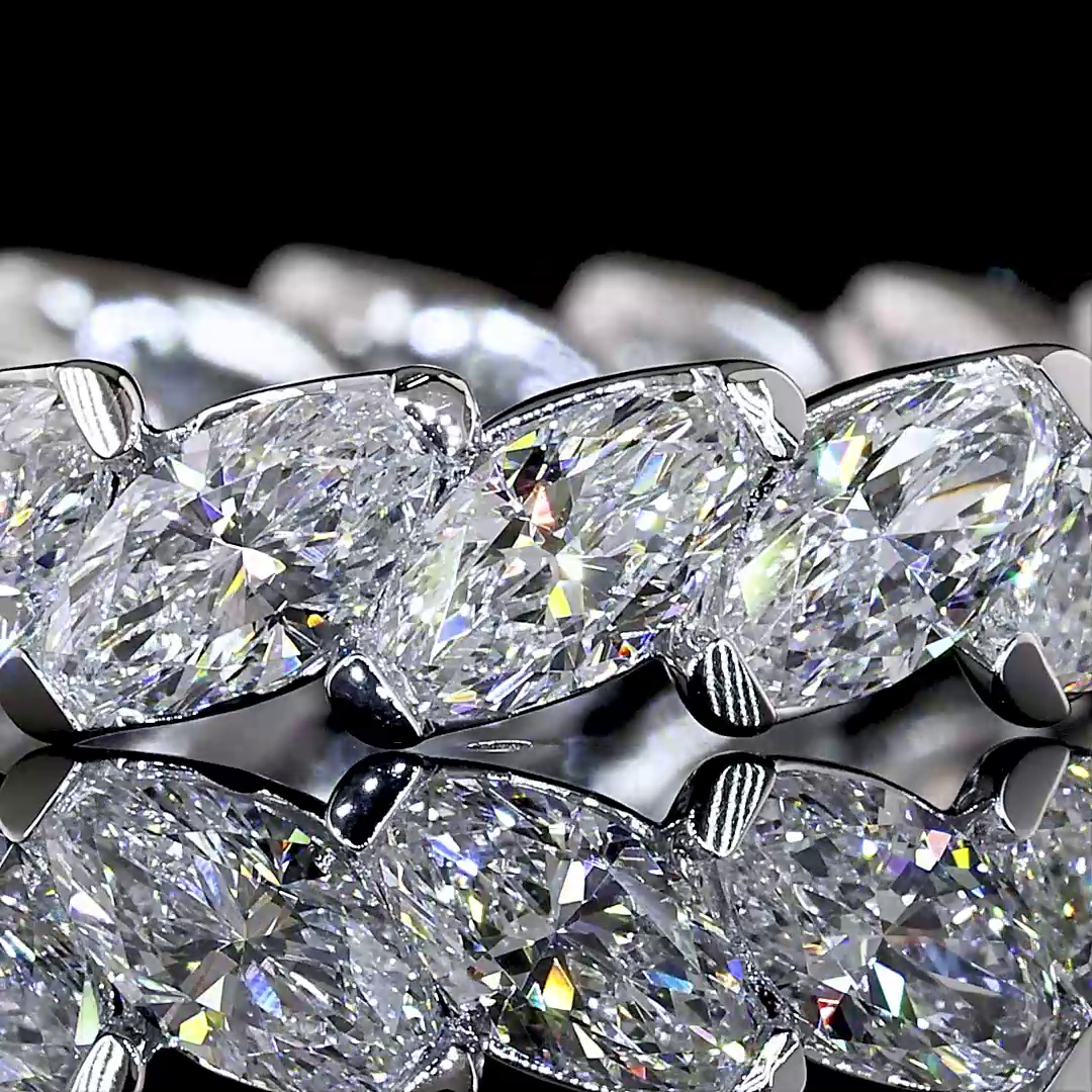 2.16 CTTW Marquise Lab Diamond Full Eternity (E Color and VS1 Clarity)