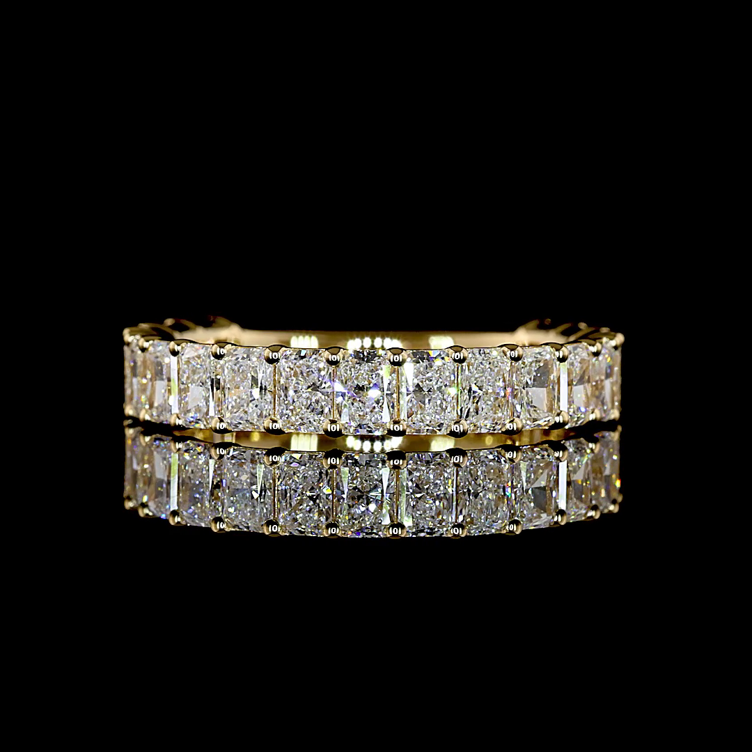 1.85 CTTW Radiant Lab Diamond 3/4 Eternity Band (E Color and VS1 Clarity)