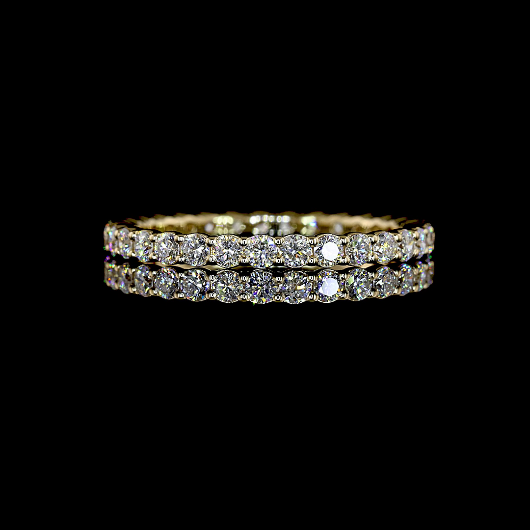 0.86 CTTW Round Lab Grown Diamond Full Eternity Sz. 7 (E Color and VS1 Clarity)