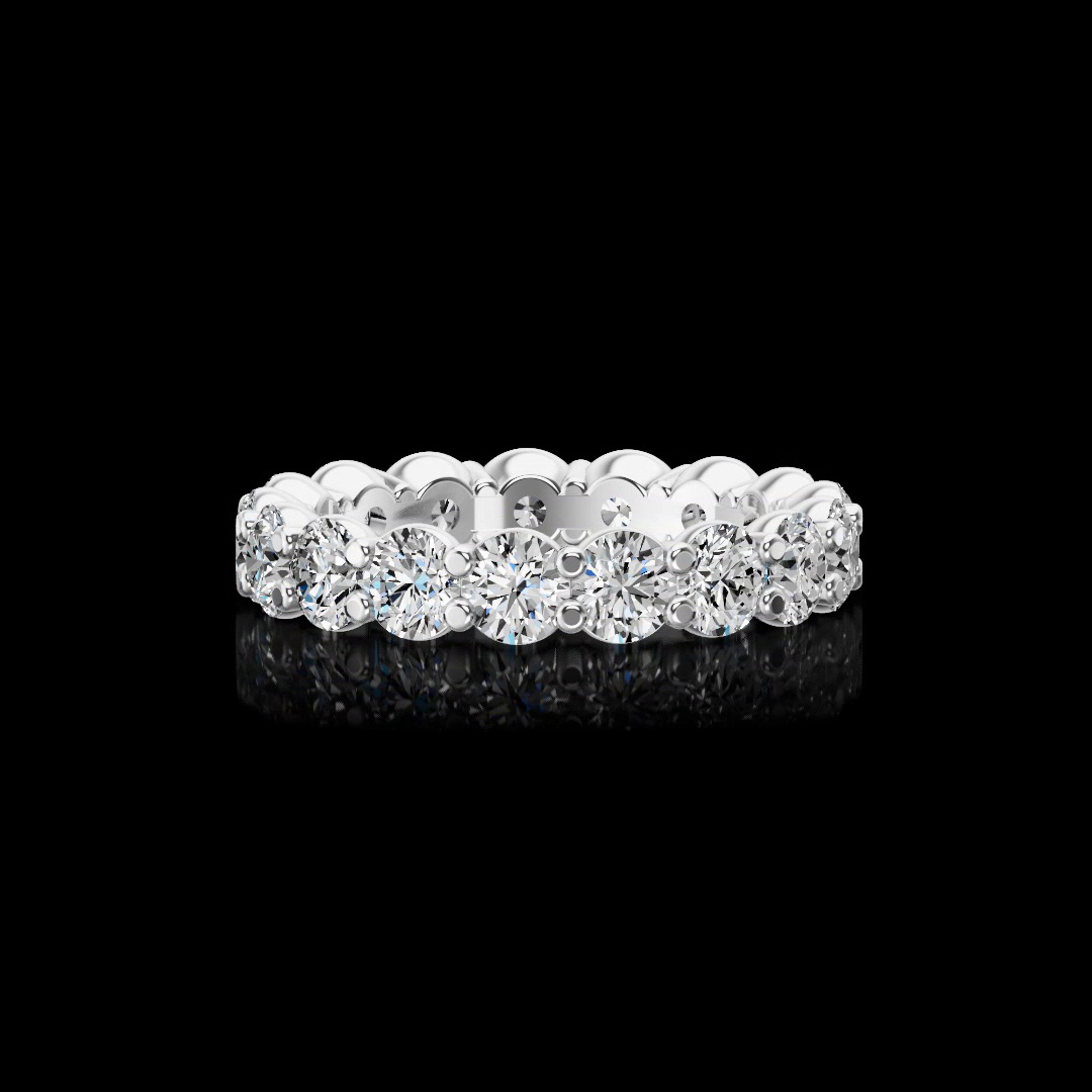 2.86 CTTW Round Lab Grown Diamond Full Eternity Sz. 5 (E Color and VS1 Clarity)