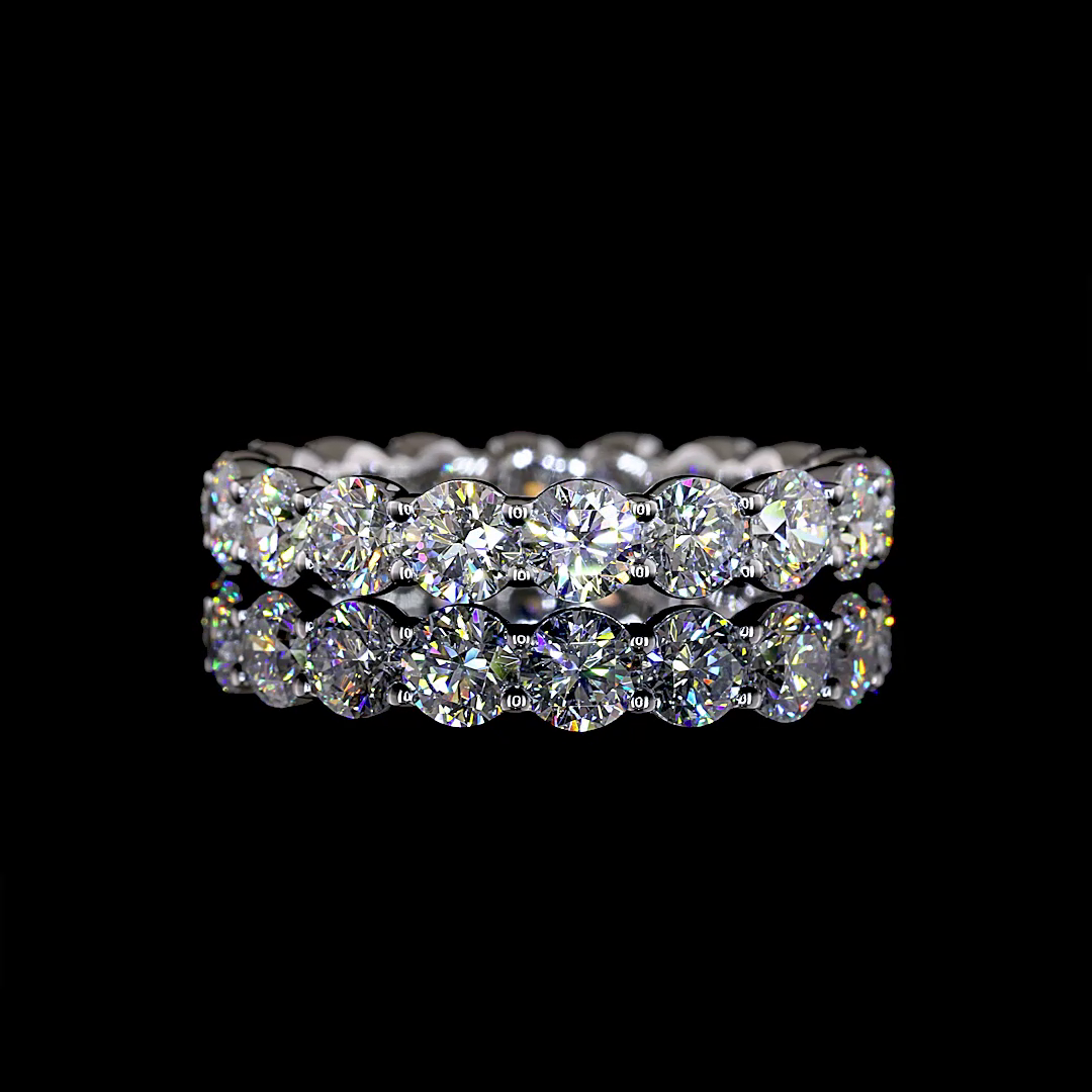 2.82 CTTW Round Lab Grown Diamond Full Eternity Sz. 5.5 (E Color)