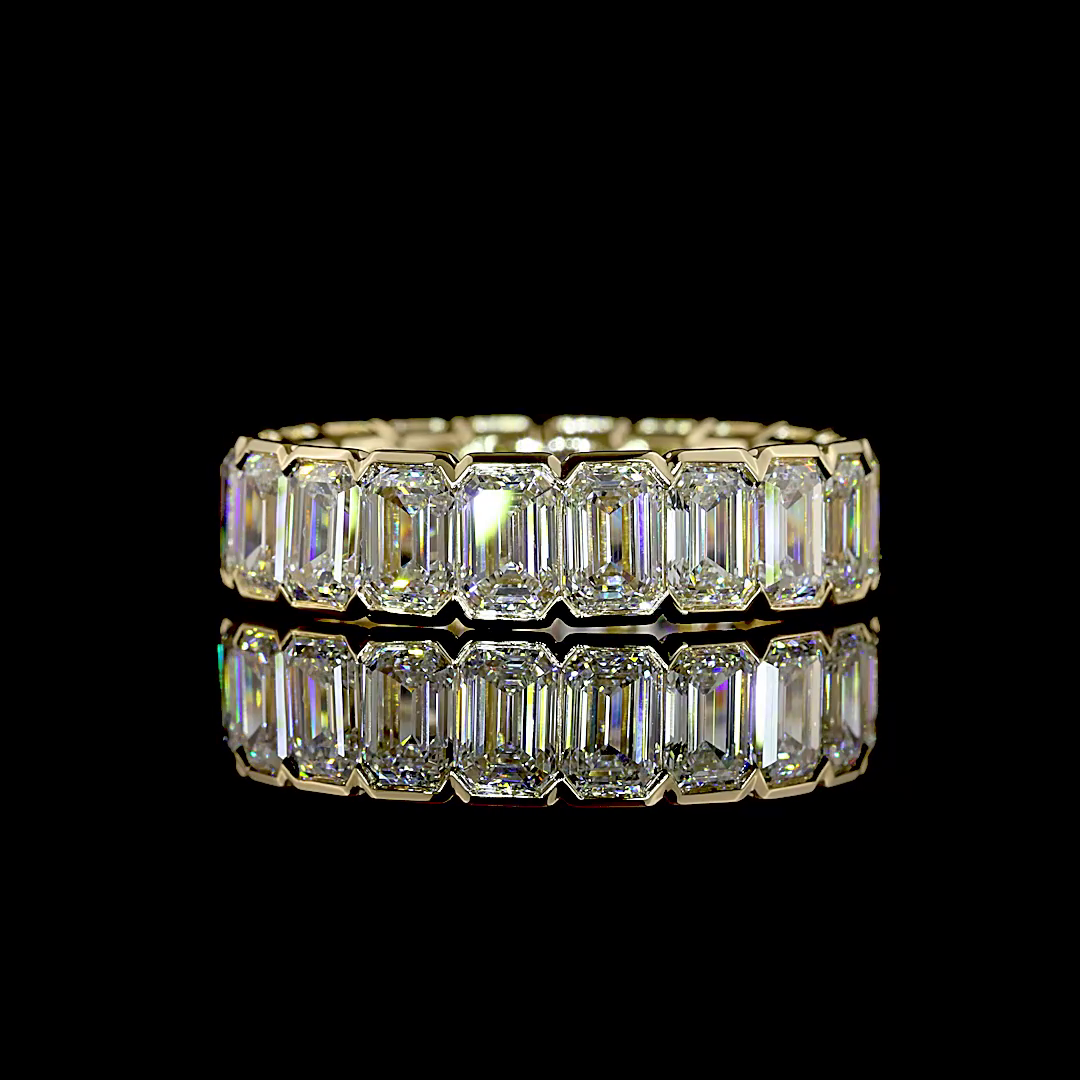 5.13 CTTW Emerald Lab Grown Diamond Full Eternity Sz. 6 (E Color and VS1 Clarity)