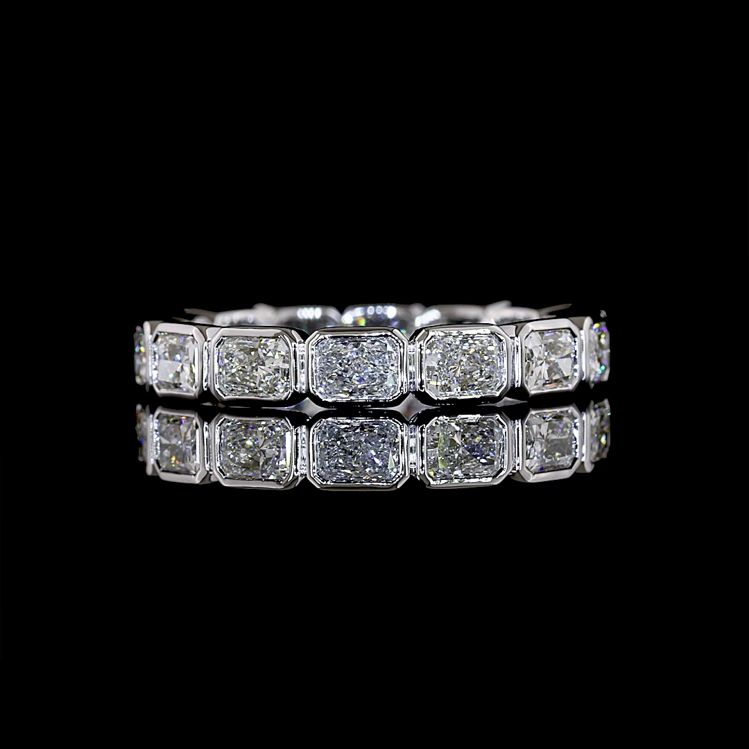 1.95 CTTW Radiant Lab Grown Diamond Full Eternity Sz. 6.5 (E Color and VS1 Clarity)