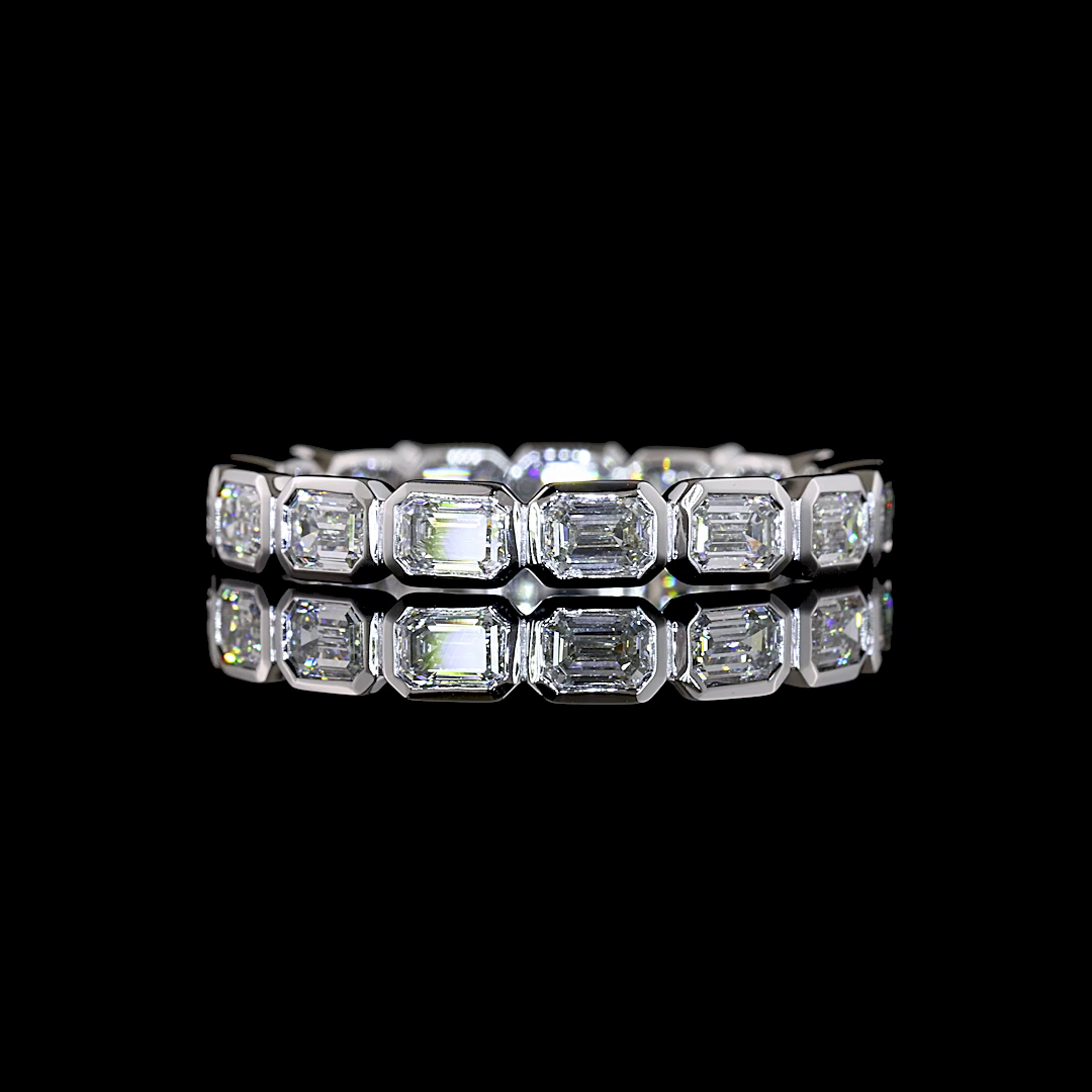 1.59 CTTW Emerald Lab Grown Diamond Full Eternity Sz. 6.5 (E Color and VS1 Clarity)