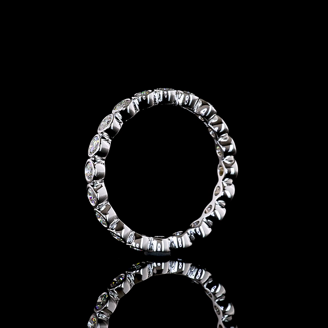 1.00 CTTW Round Lab Grown Diamond Full Eternity Sz. 6.5 (E Color and VS1 Clarity)