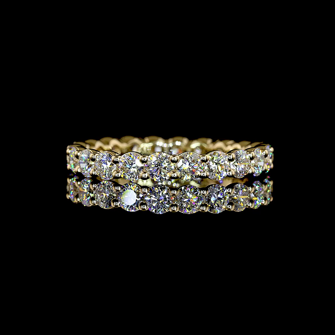 1.85 CTTW Round Lab Grown Diamond Full Eternity Sz. 6.5 (E Color and VS1 Clarity)