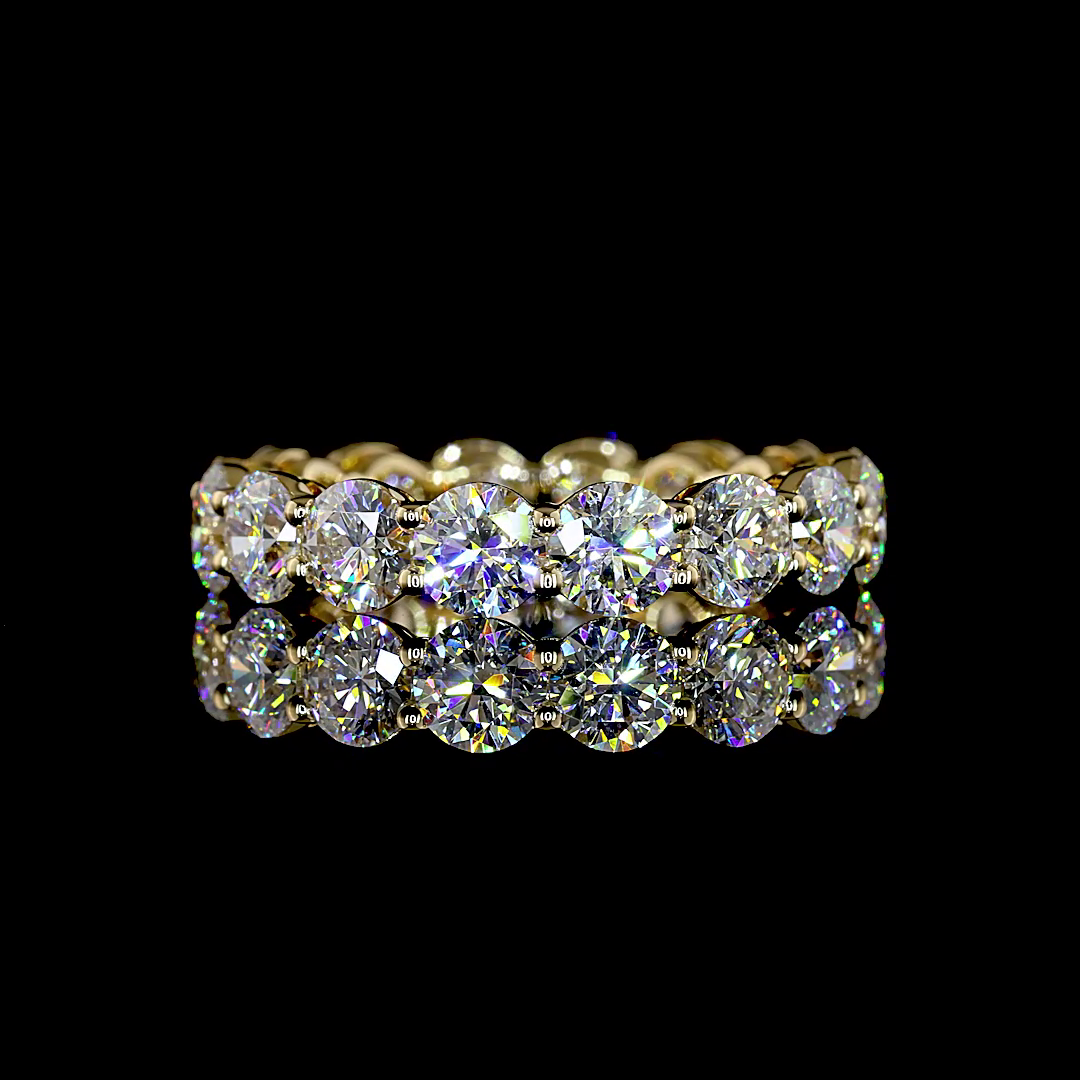 4.31 CTTW Round Lab Grown Diamond Full Eternity Sz. 6.5 (E Color and VS1 Clarity)