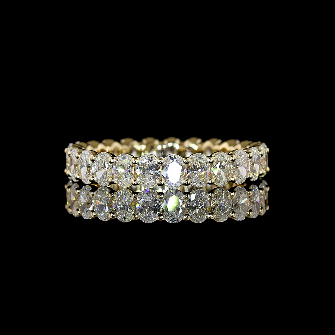 2.27 CTTW Oval Lab Grown Diamond Full Eternity Sz. 6.5 (E Color and VS1 Clarity)