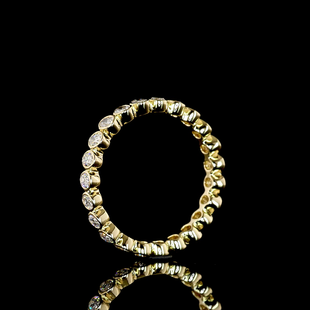 1.07 CTTW Oval Lab Grown Diamond Full Eternity Sz. 6.5 (E Color and VS1 Clarity)