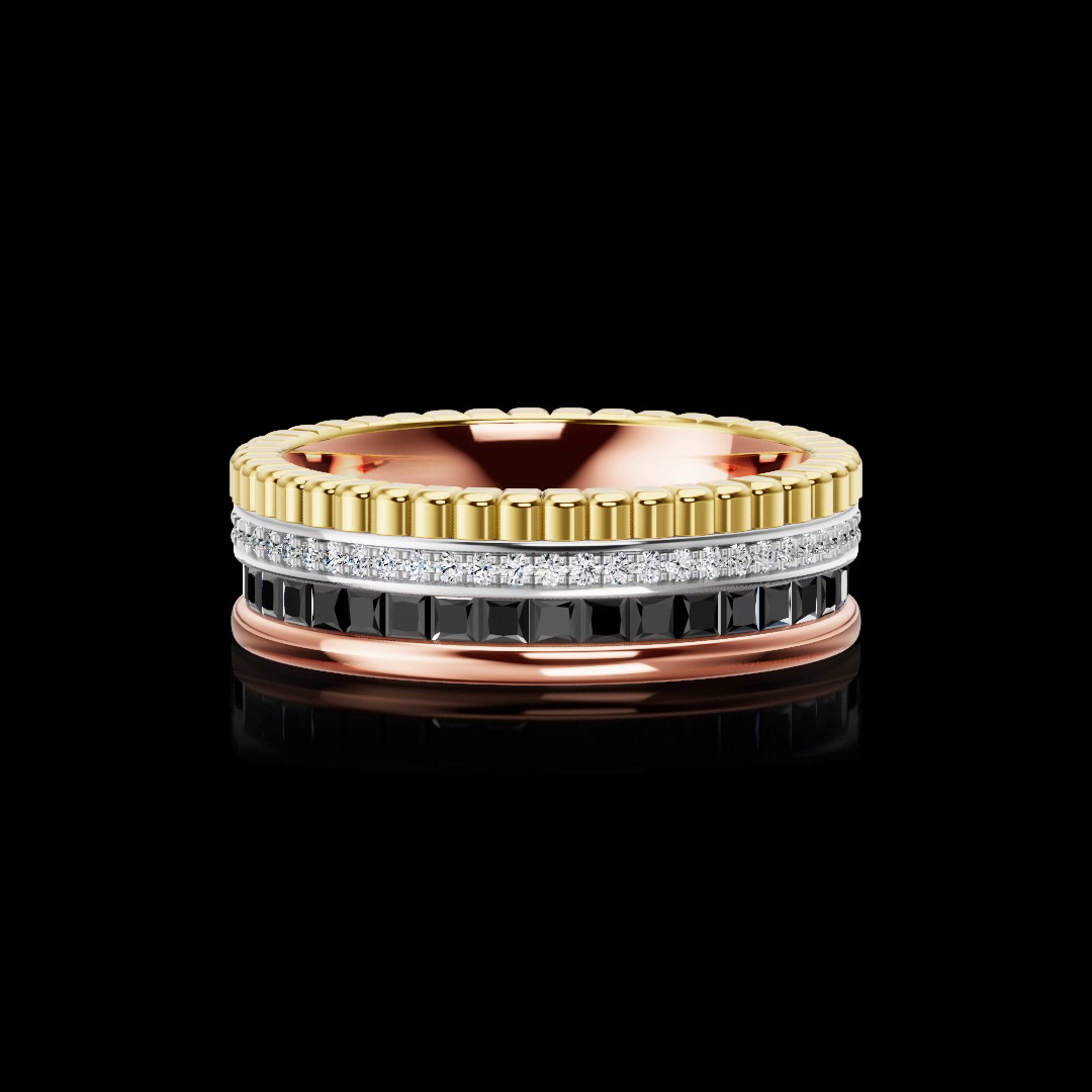 1.39 CTTW Princess Lab Grown Diamond Full Eternity Sz. 6.25 (BKL Color and VS2 Clarity)