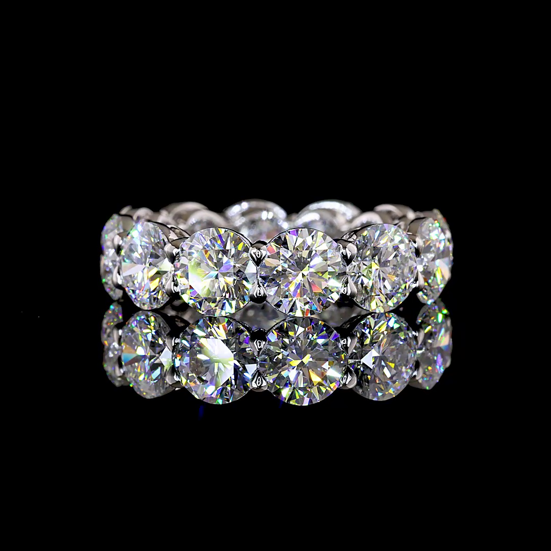 6.99 CTTW Round Lab Grown Diamond Full Eternity Sz. 4.5 (E Color and VS1 Clarity)