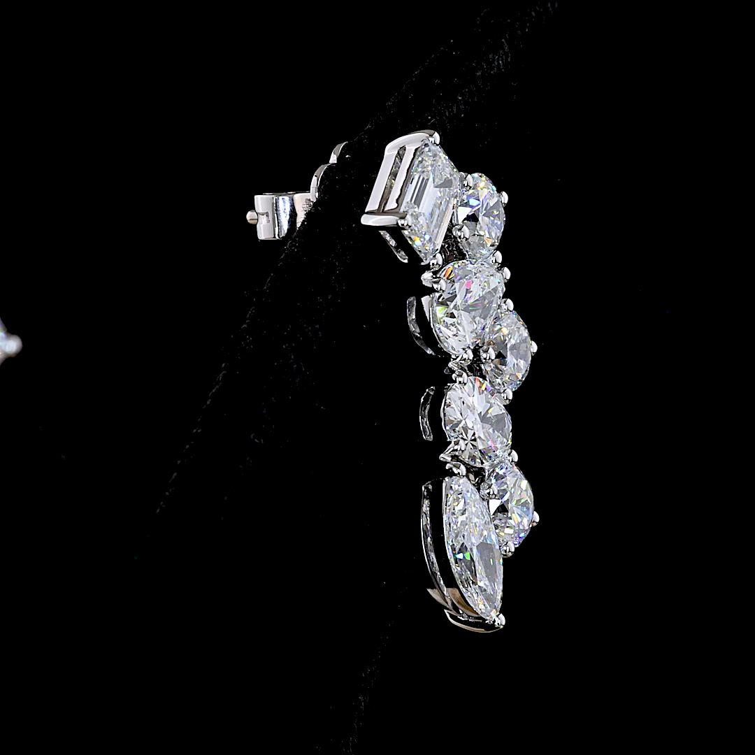 5.99 CTTW MIX Lab Grown Diamond Crawler Earring Size 22 (E Color and VS Clarity)