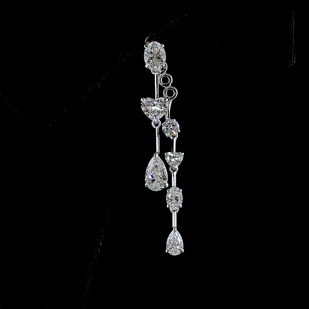 3.45 CTTW MIX Lab Diamond Hanging Earring (E Color and VS Clarity)