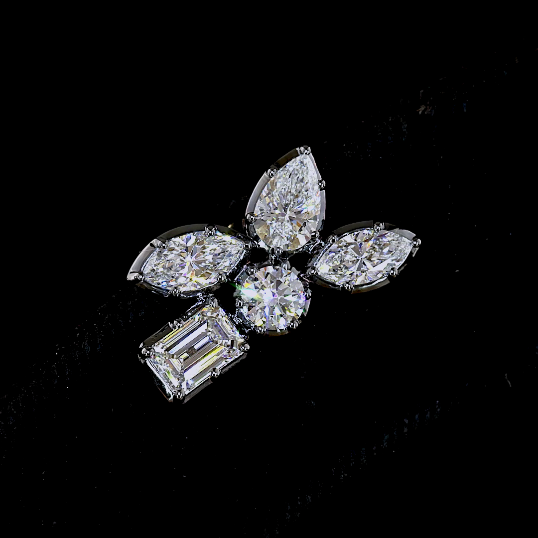 2.36 CTTW MIX Lab Diamond Crawler Earring (E Color and VS1 Clarity)