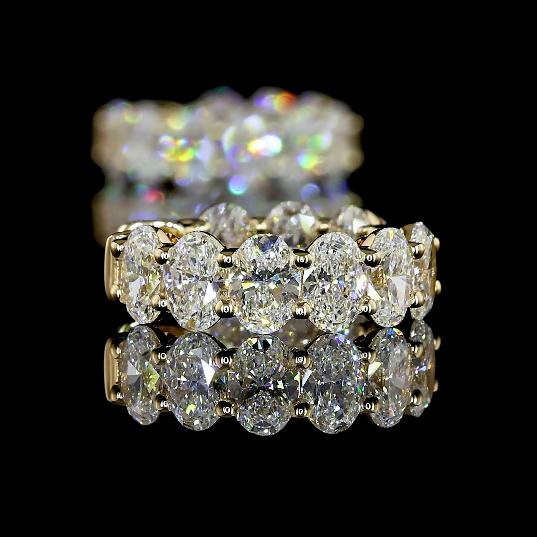 3.56 CTTW Oval Lab Diamond Huggies Earring (E Color and VS1 Clarity)