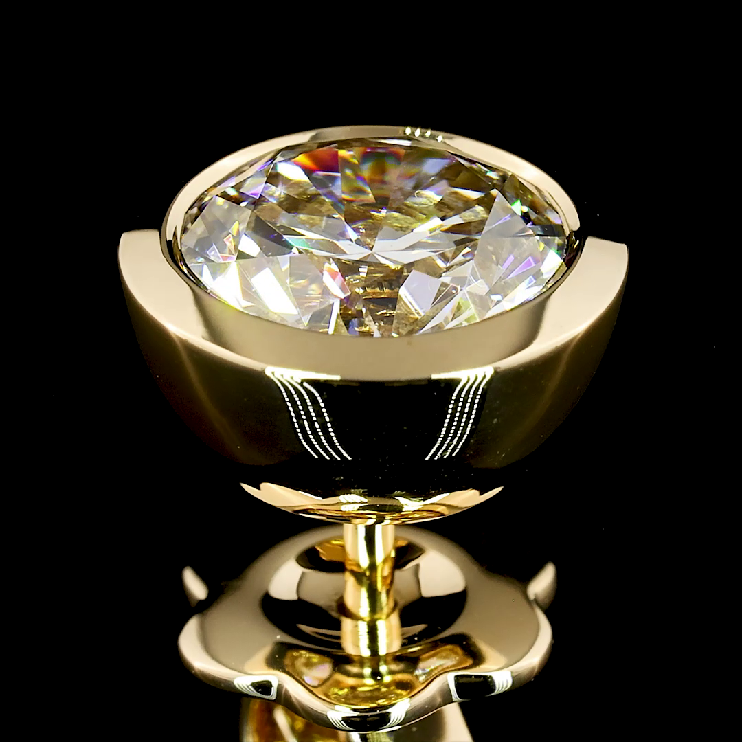 3.02 CTTW Round Lab Diamond Studs Earring 14k Yellow Gold F/D Color and VS1 Clarity jewelry-spot-usa