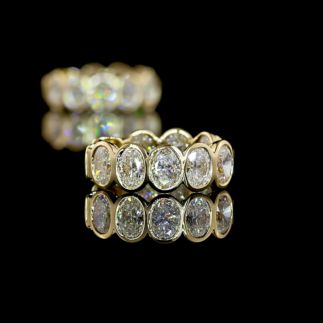 2.03 CTTW Oval Natural Diamond Huggies Earring 14.8mm (H Color and SI Clarity)
