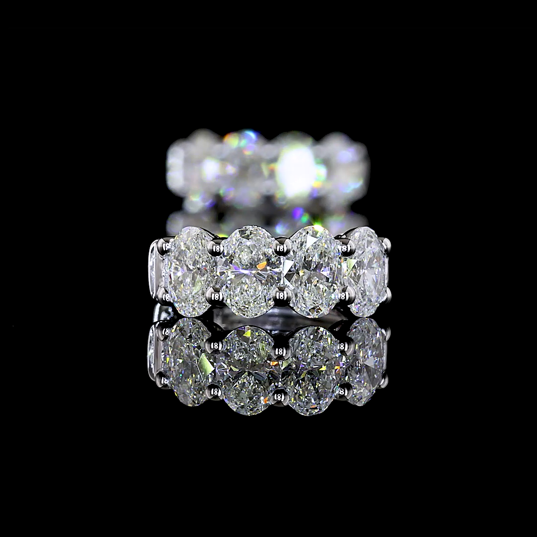 2.08 CTTW Oval Natural Diamond Huggies Earring 14.75mm (H Color and SI Clarity)
