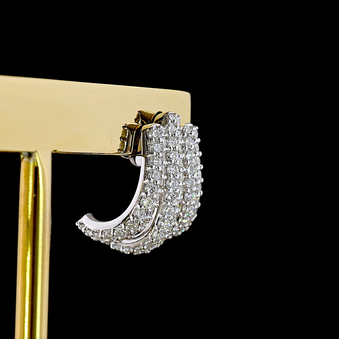 1.35 CTTW Round Lab Grown Diamond 57 Earring Size 14.33 (F Color and VS Clarity)