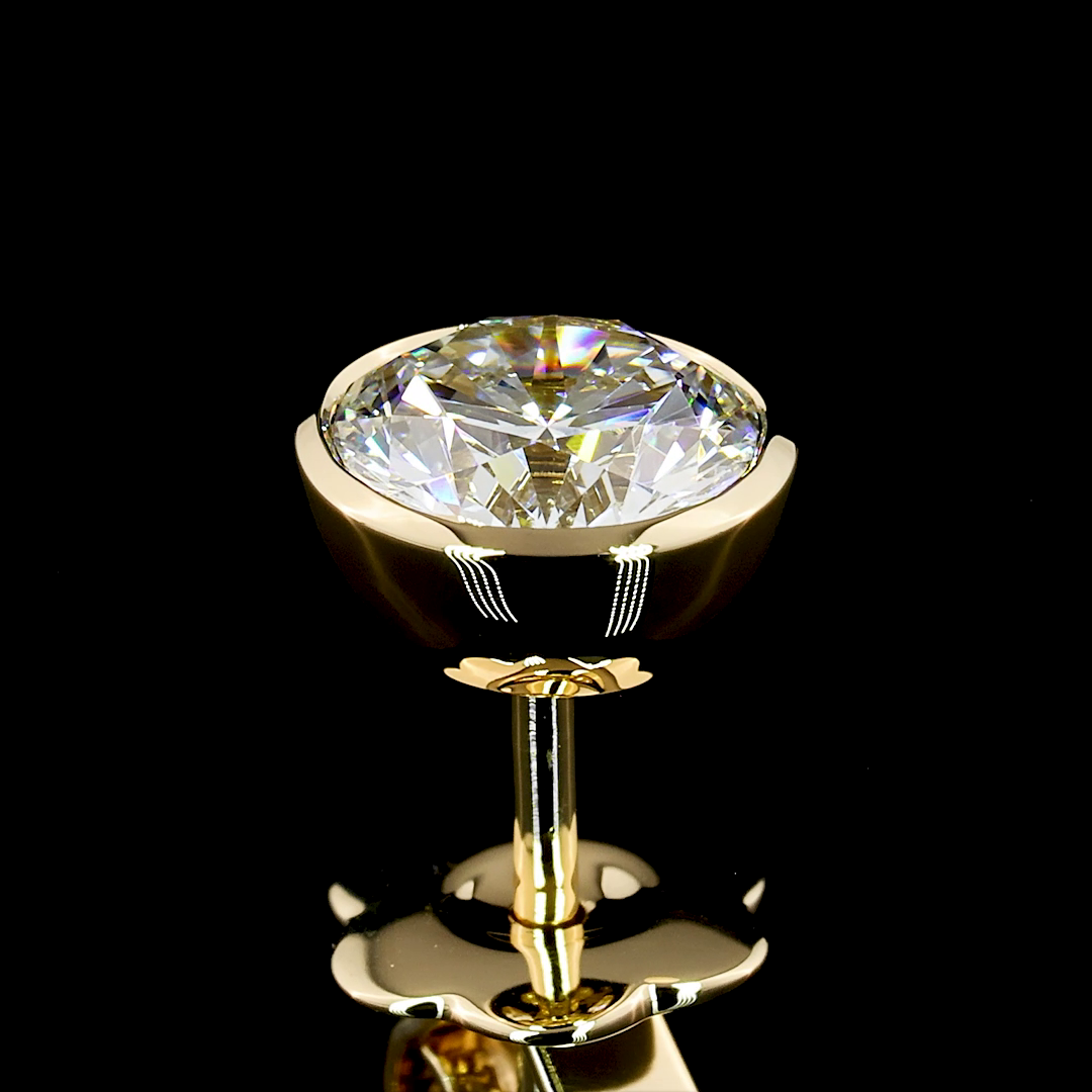 1.47 CTTW Round Lab Diamond Studs Earring 14k Yellow Gold F/D/E Color and VS2/VS1/VVS2 Clarity jewelry-spot-usa