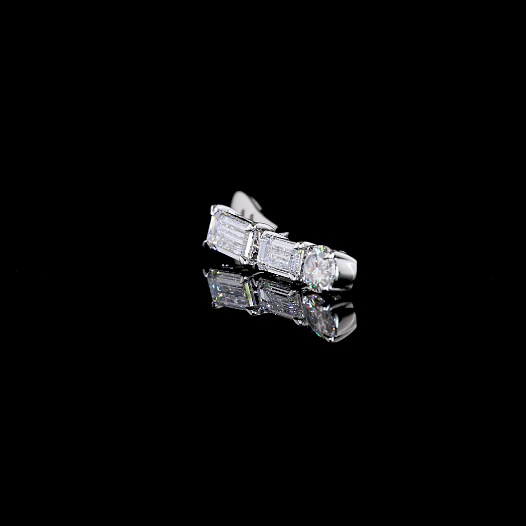 2.34 CTTW Bag Lab Grown Diamond Hanging Earring Size 33.1 (E Color and VS1 Clarity)